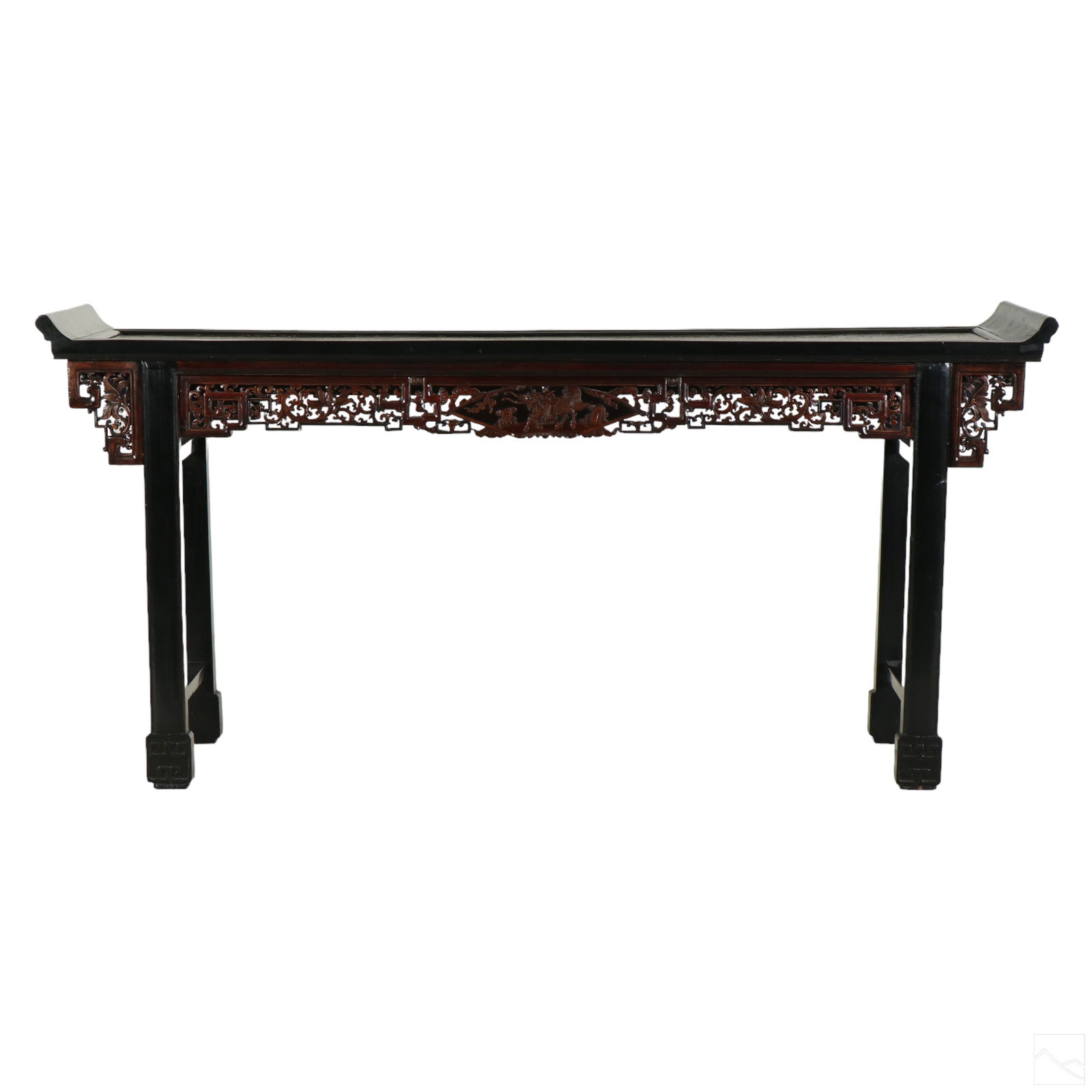 Chinese Carved Wood Altar Table and Snake Skin Top (1 of 8)