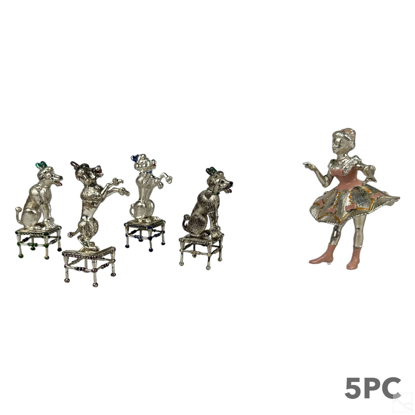 Gene Moore for Tiffany & Co Silver Trainer w/ Dogs (1 of 6)