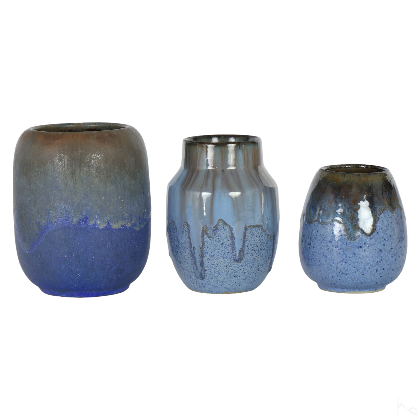 Fulper Art Pottery Flambe Drip Glaze Vases 3pc LOT (1 of 4)