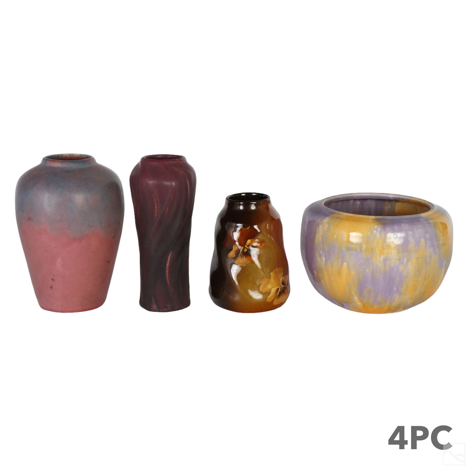 American Studio Art Pottery Antique Vases 4pc. LOT (1 of 4)