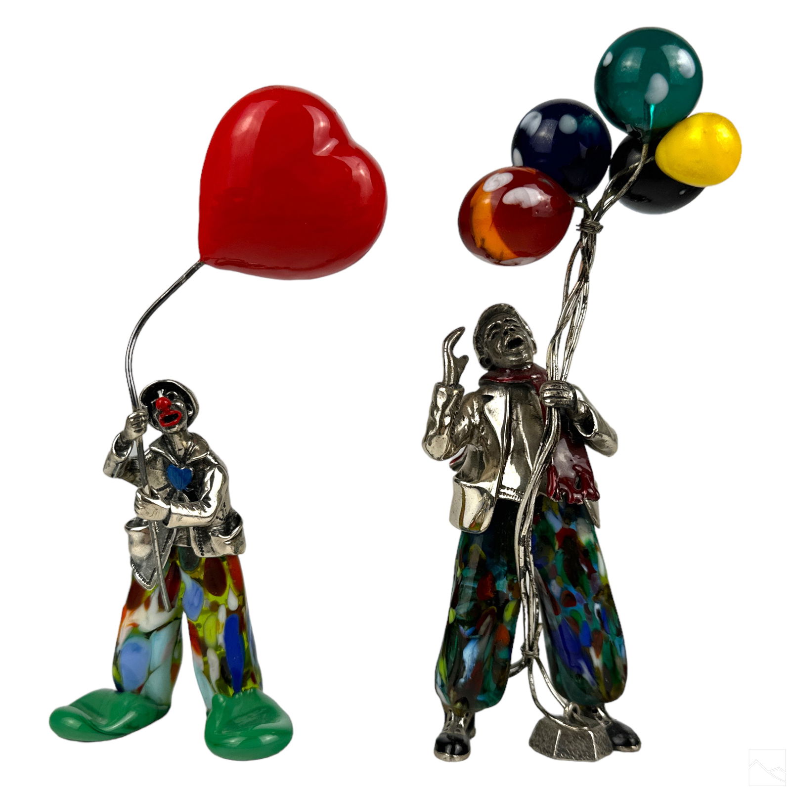 Vittorio Angini Silver Murano Glass Figurines LOT (1 of 5)