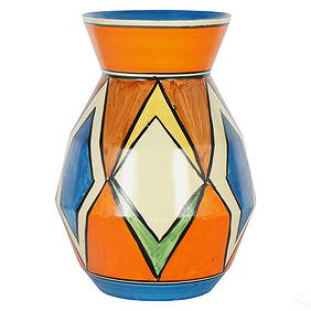 Clarice Cliff Bizarre Art Pottery Deco Flower Vase (1 of 6)