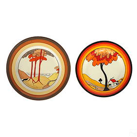 Clarice Cliff Bizarre Art Pottery Plates 2pc. LOT (1 of 6)