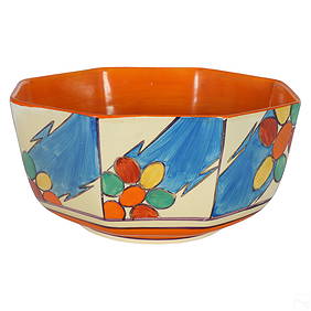 Clarice Cliff Fantasque Art Pottery Melon Bowl (1 of 6)