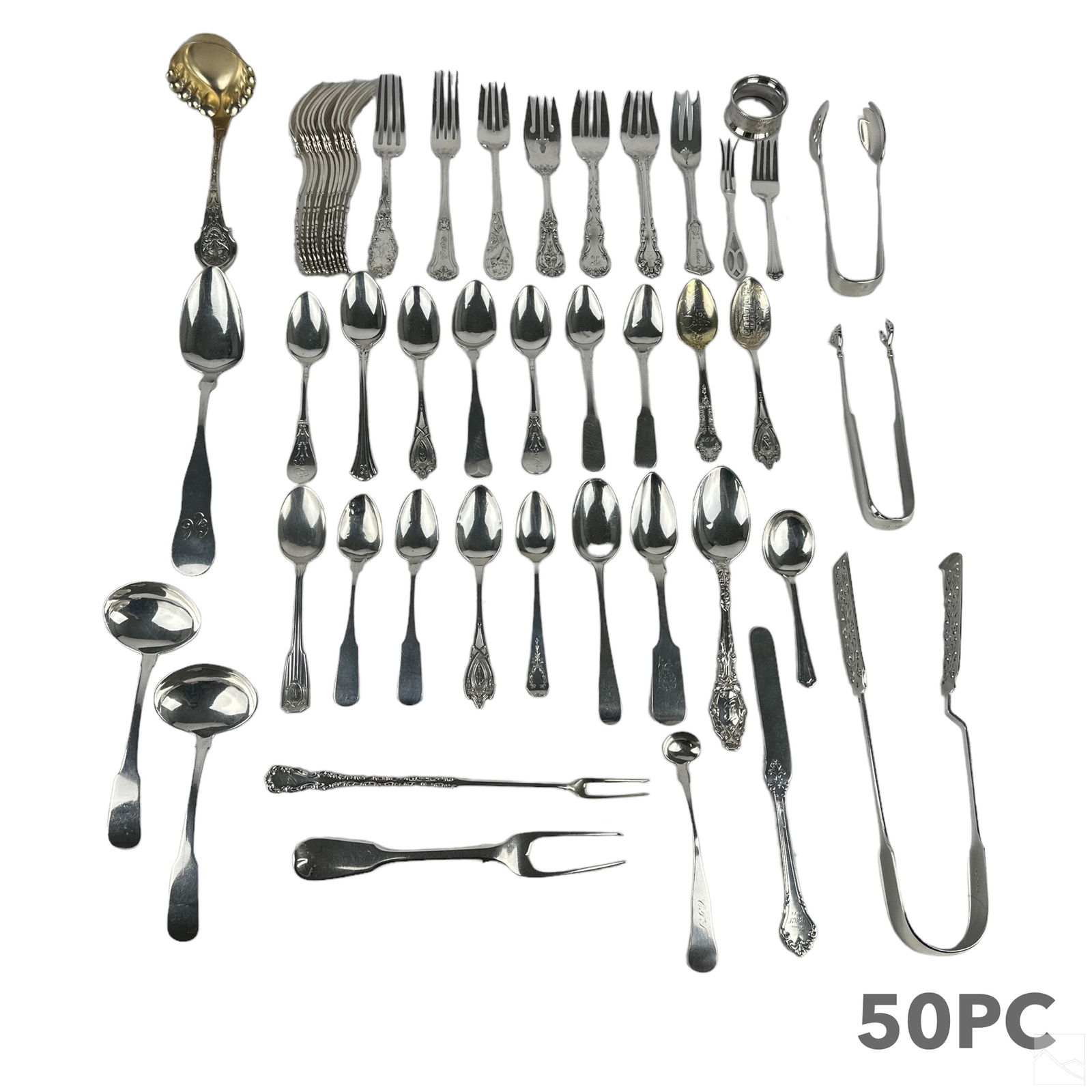 Sterling & Coin Silver Serving Flatware LOT 1631g (1 of 5)