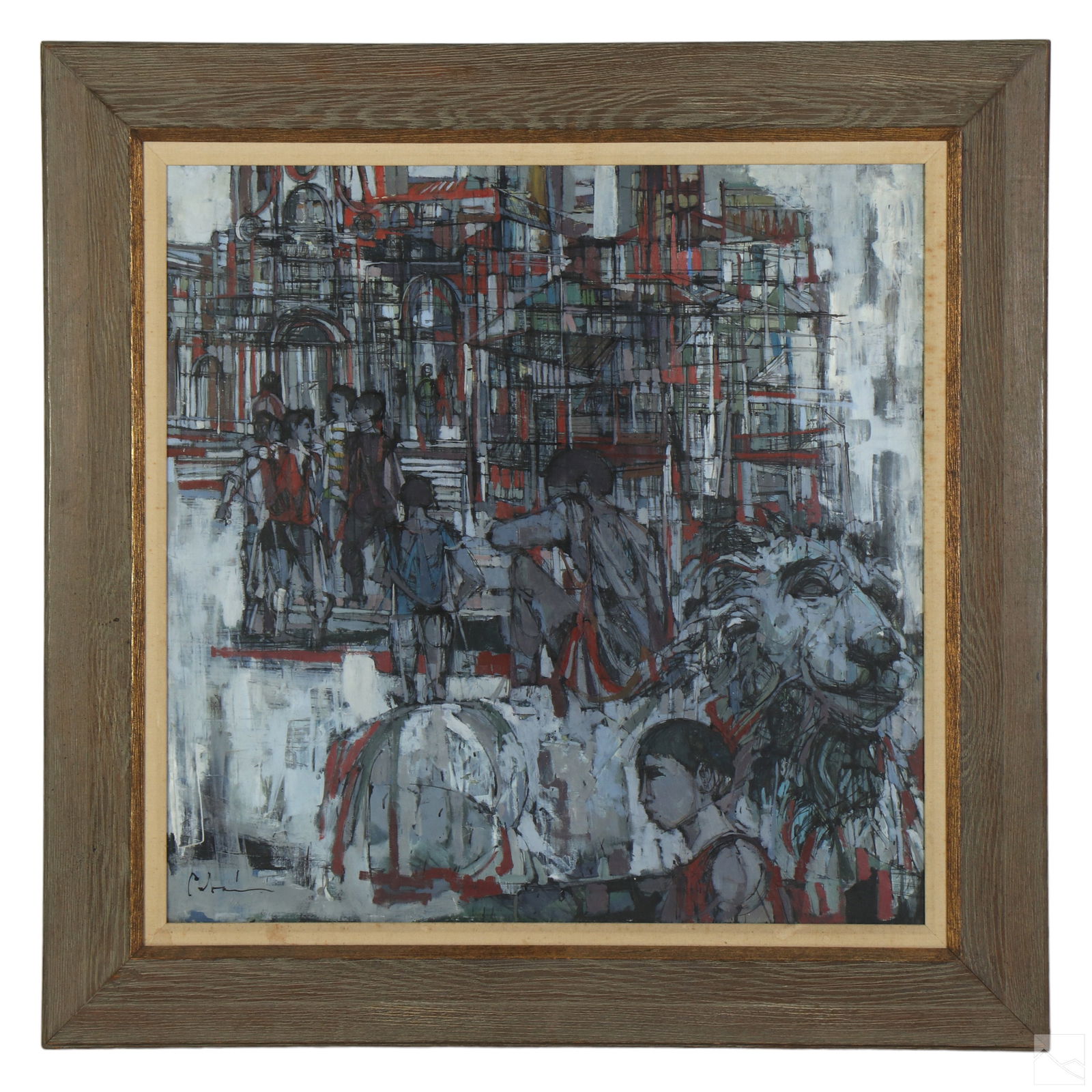 Larry Cabaniss 1926-2007 Roman Cityscape Painting (1 of 6)