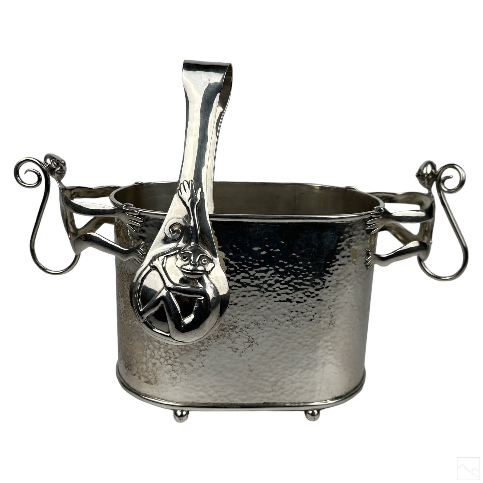 Emilia Castillo Silver Plate Monkey Ice Bucket SET (1 of 8)
