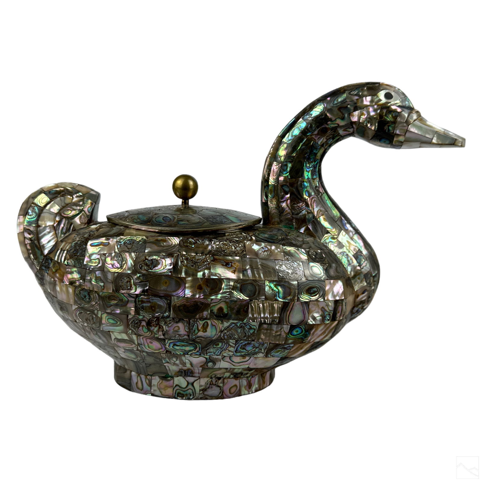 Los Castillo Mexican Inlay Abalone Brass Goose Box (1 of 7)