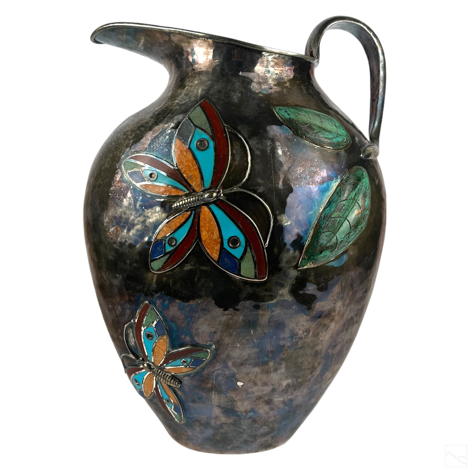 Emilia Castillo OVERSIZE Silverplate Butterfly Jug (1 of 7)