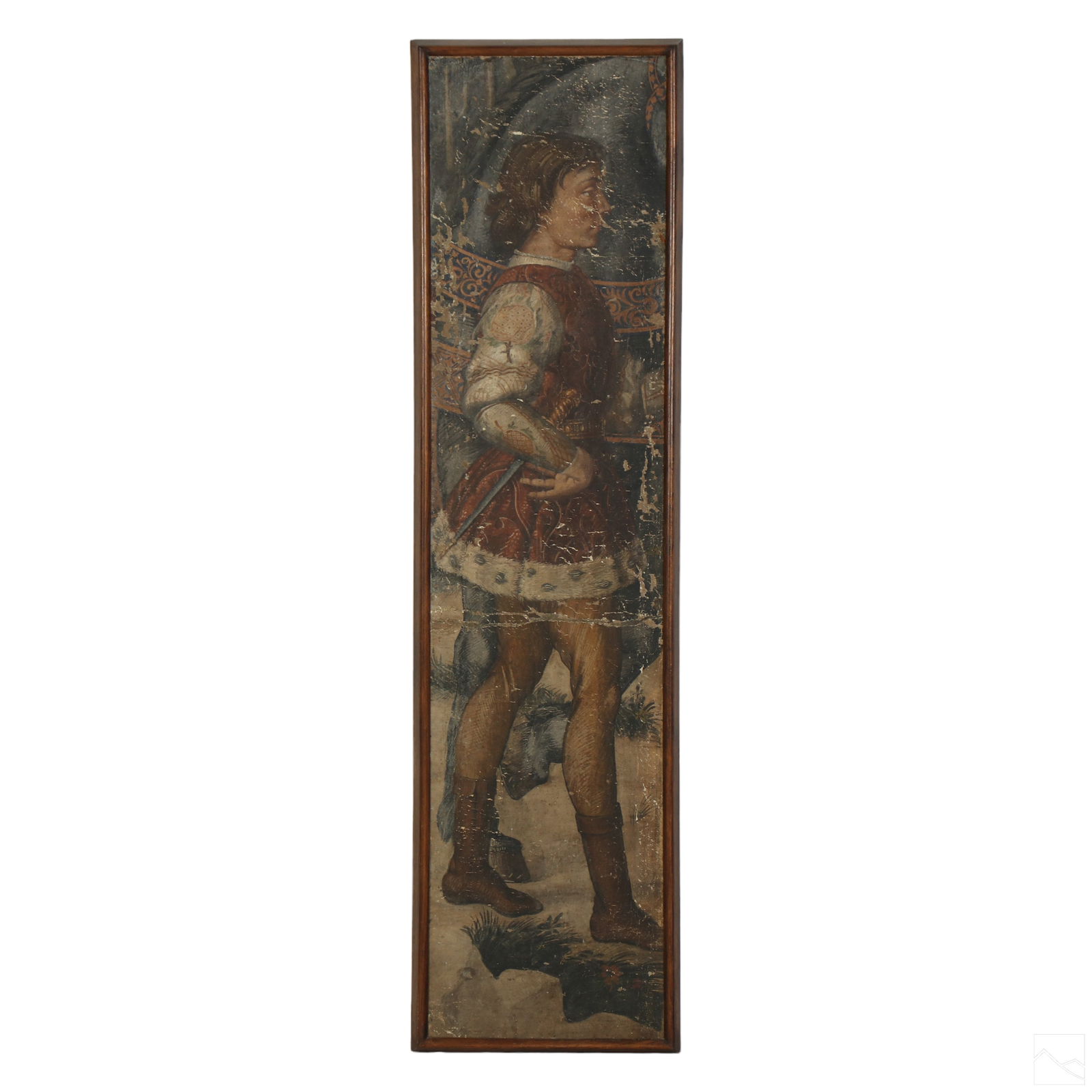 English Prince Antique Figural Panel Oil Painting (1 of 5)