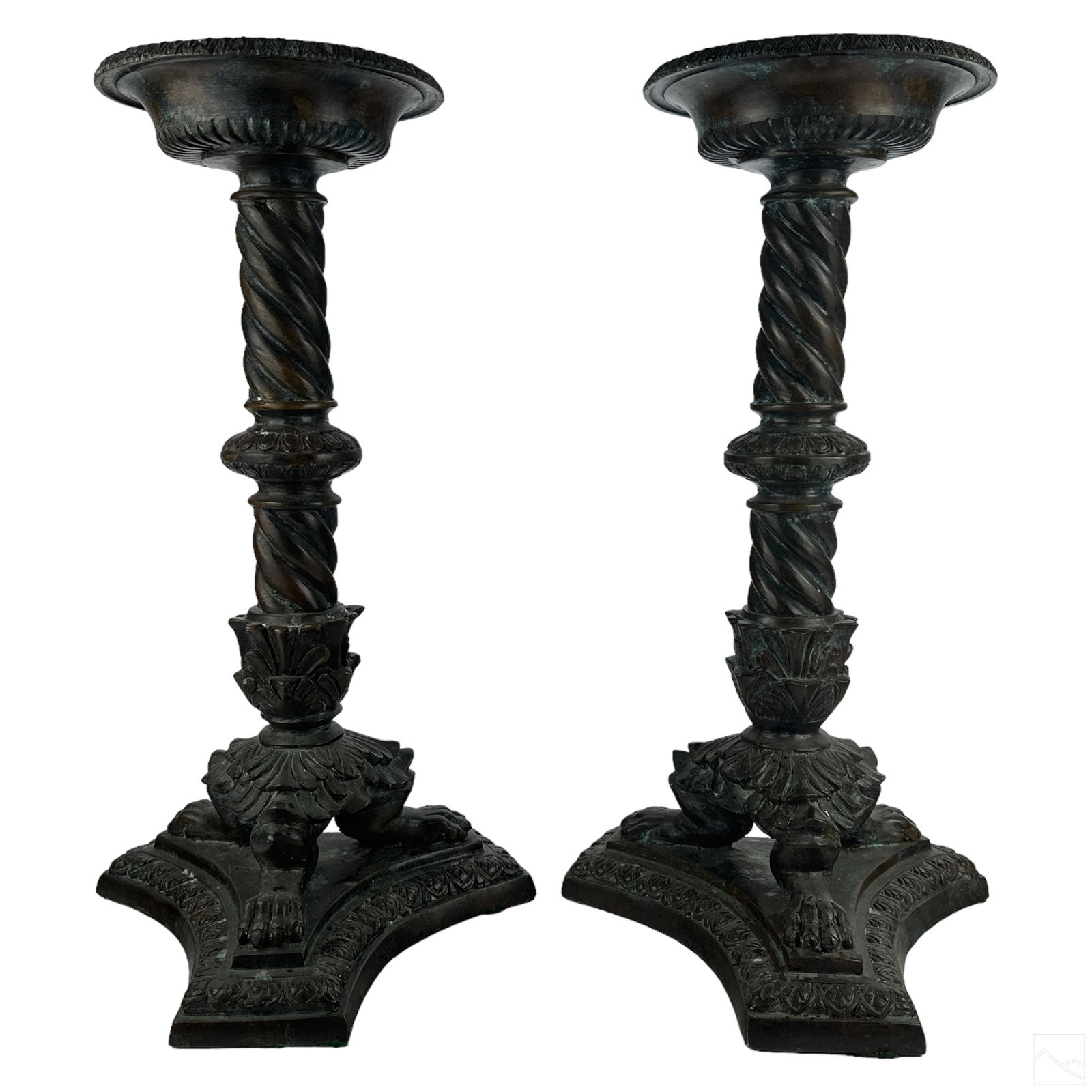 Maitland Smith Bronze Neoclassical Candlesticks (1 of 5)