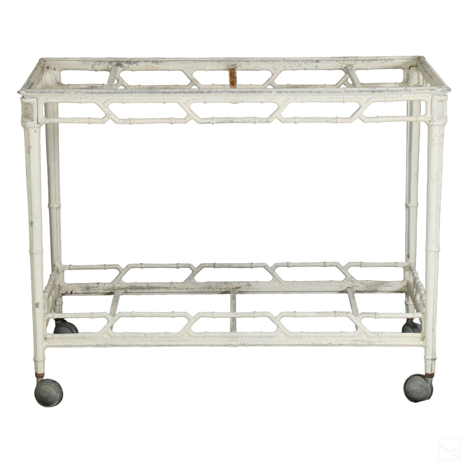 Phyllis Morris Style Odeon White Metal Bar Trolley (1 of 5)