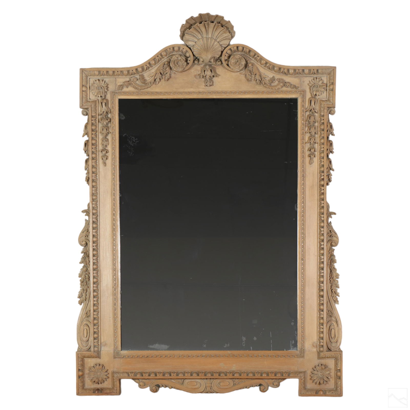 Victorian Style Carved Acanthus Wood Hall Mirror (1 of 6)