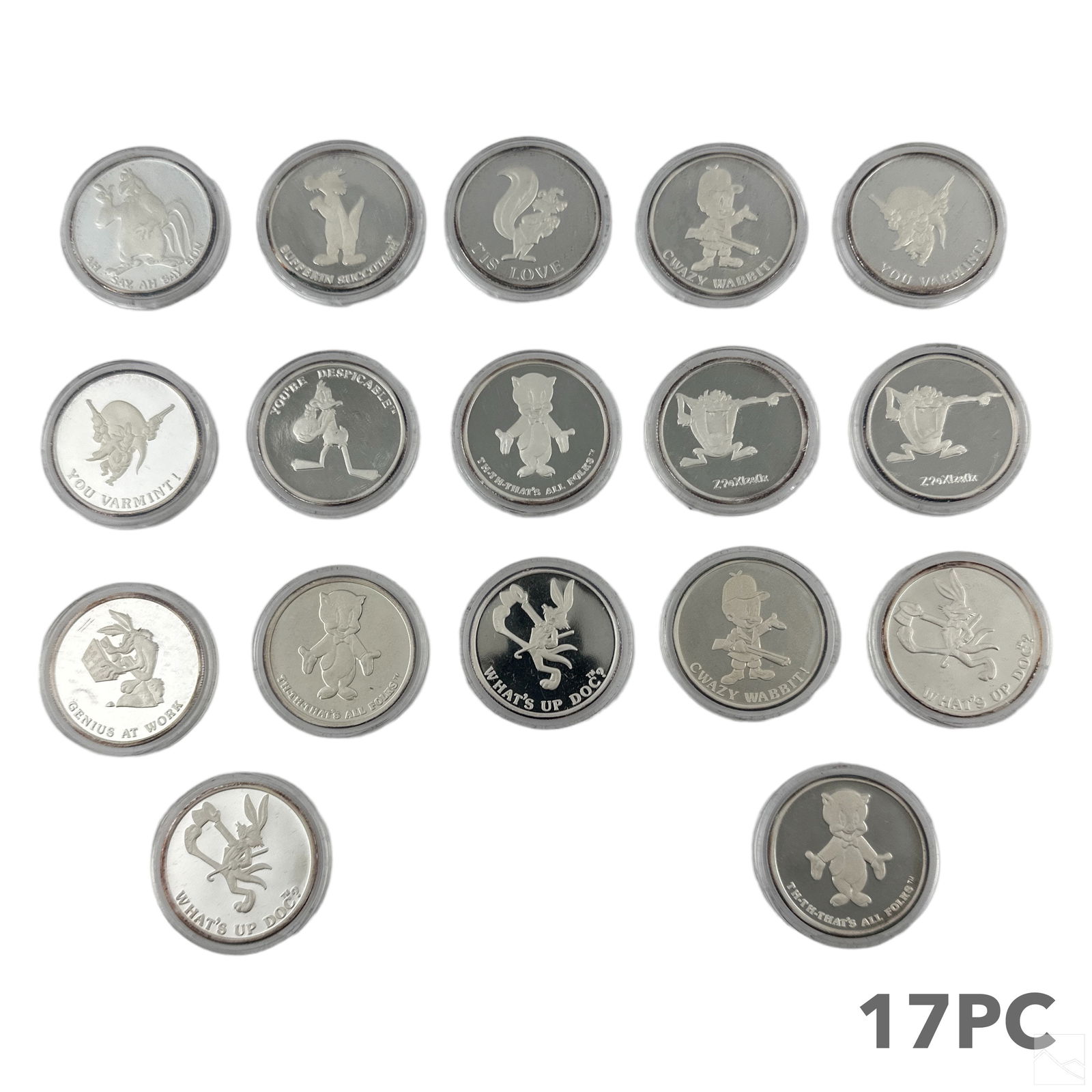 Warner Brothers .999 Silver 1oz. Bullion 17pc. LOT (1 of 3)