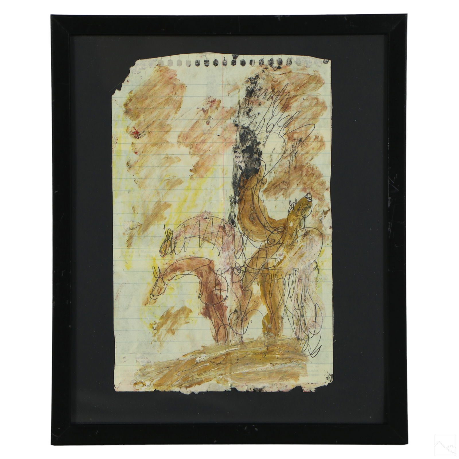 Purvis Young 1943-2010 Outsider Art Drawing SIGNED (1 of 6)