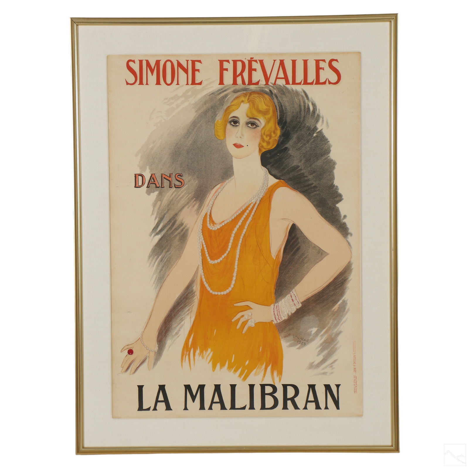 Simone Frevalles Marcel Vertes French Ad Poster (1 of 5)