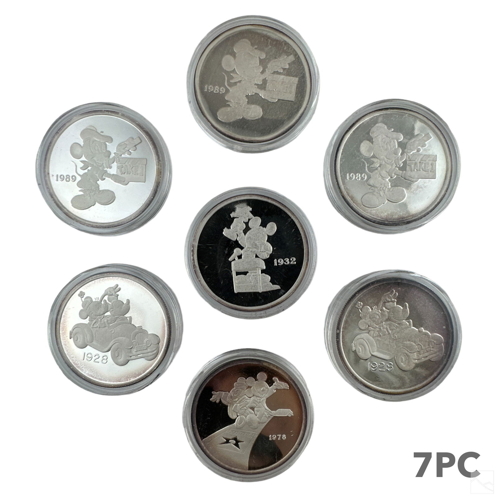 Disney Hollywood Mickey .999 1oz Silver 7pc LOT (1 of 3)
