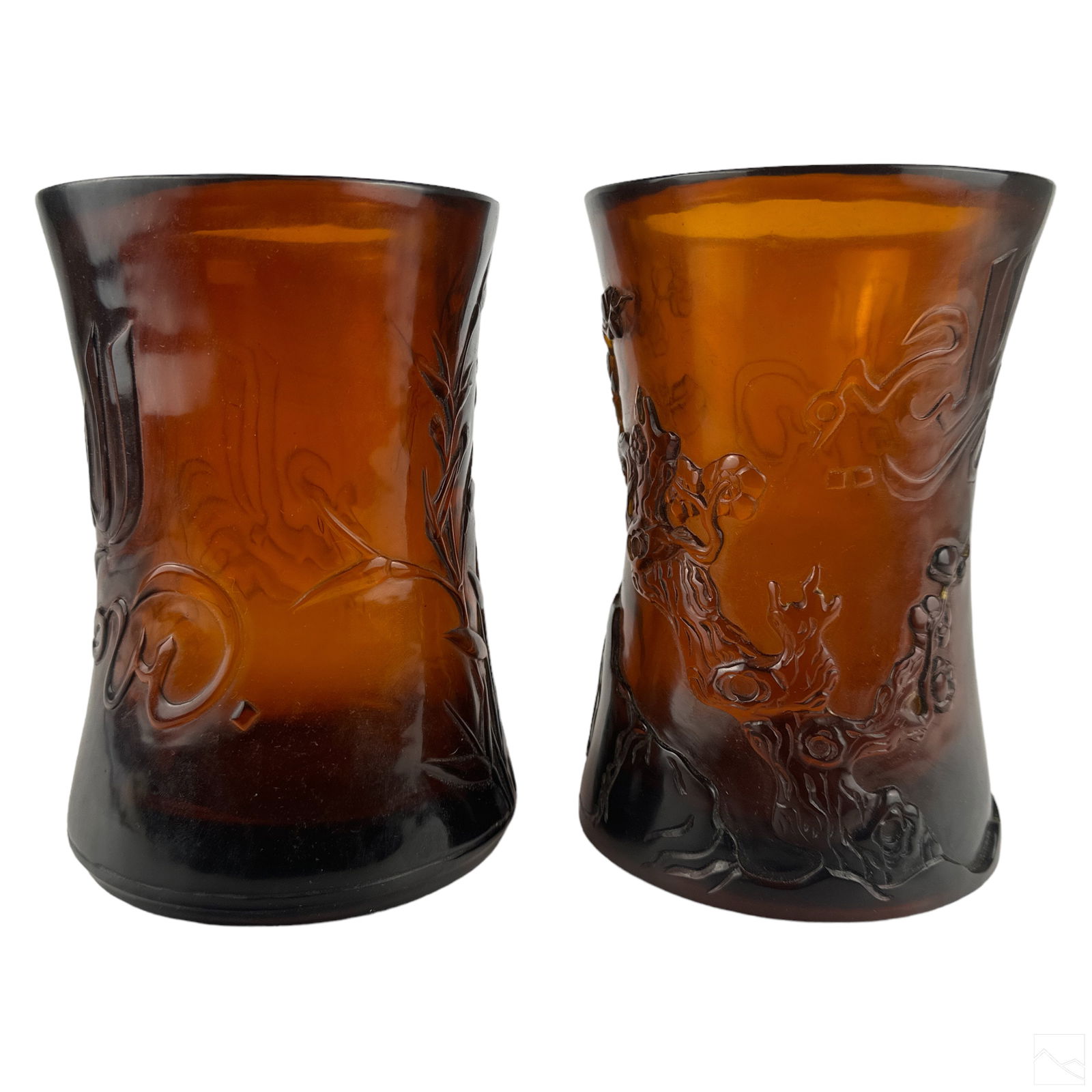 Chinese Export Pair of Islamic Peking Glass Vases (1 of 7)