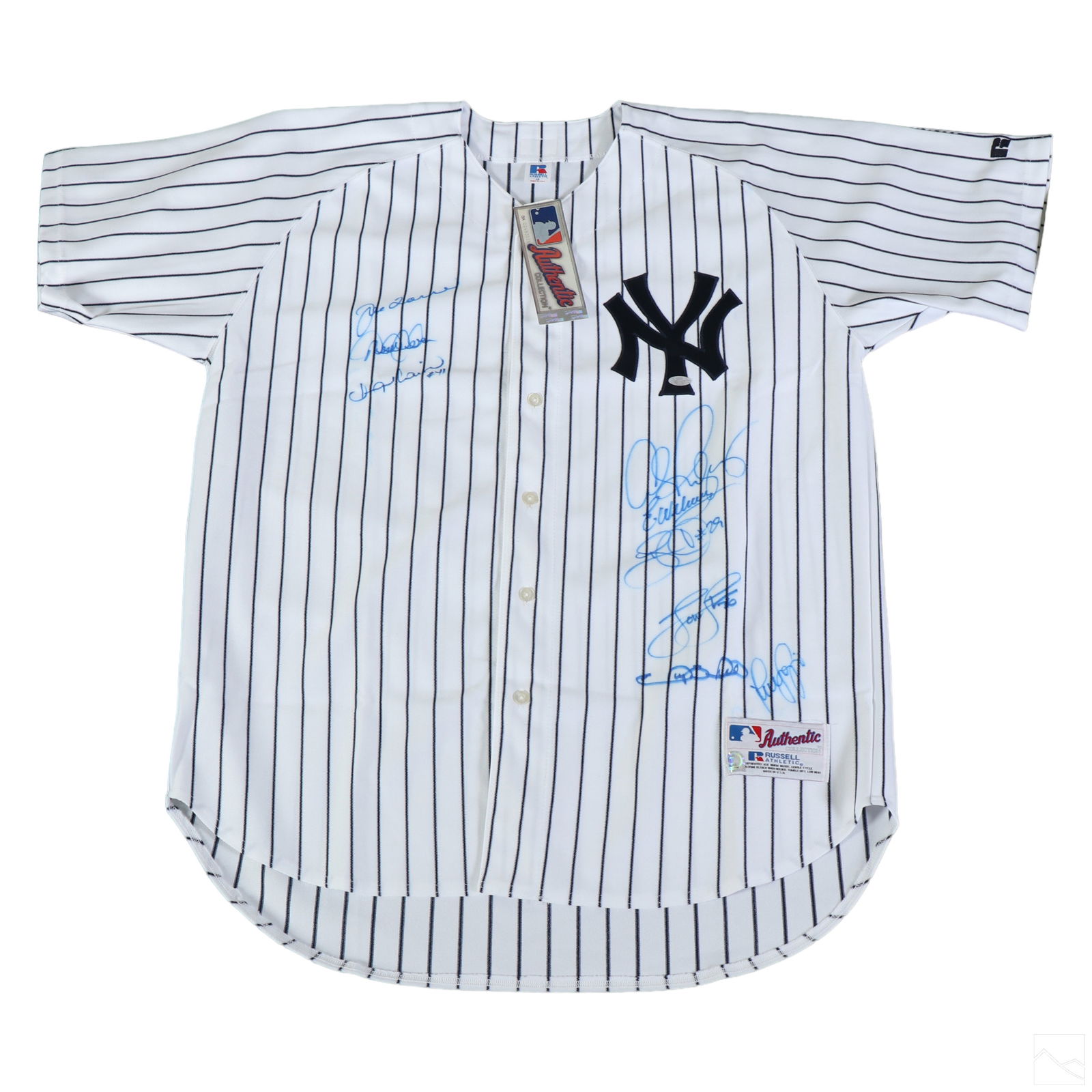 NY Yankees 9 Players SIGNED 2004 Team Jersey & COA (1 of 7)