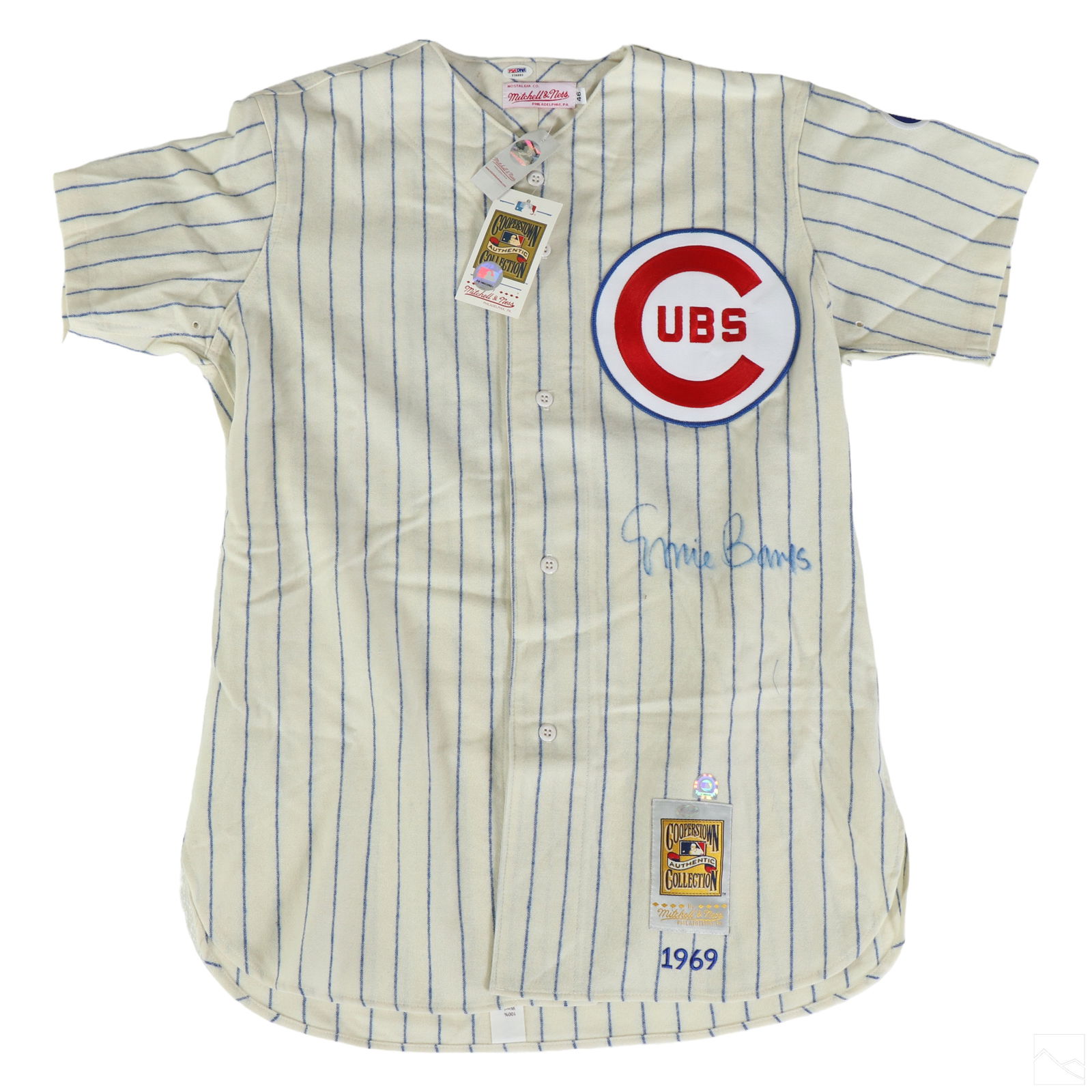 Ernie Banks SIGNED Chicago Cubs MLB Jersey & HOLO (1 of 7)