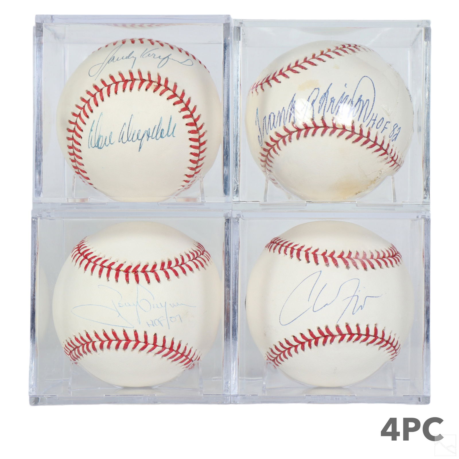 4 SIGNED MLB Players Major League Baseballs & COAs (1 of 10)
