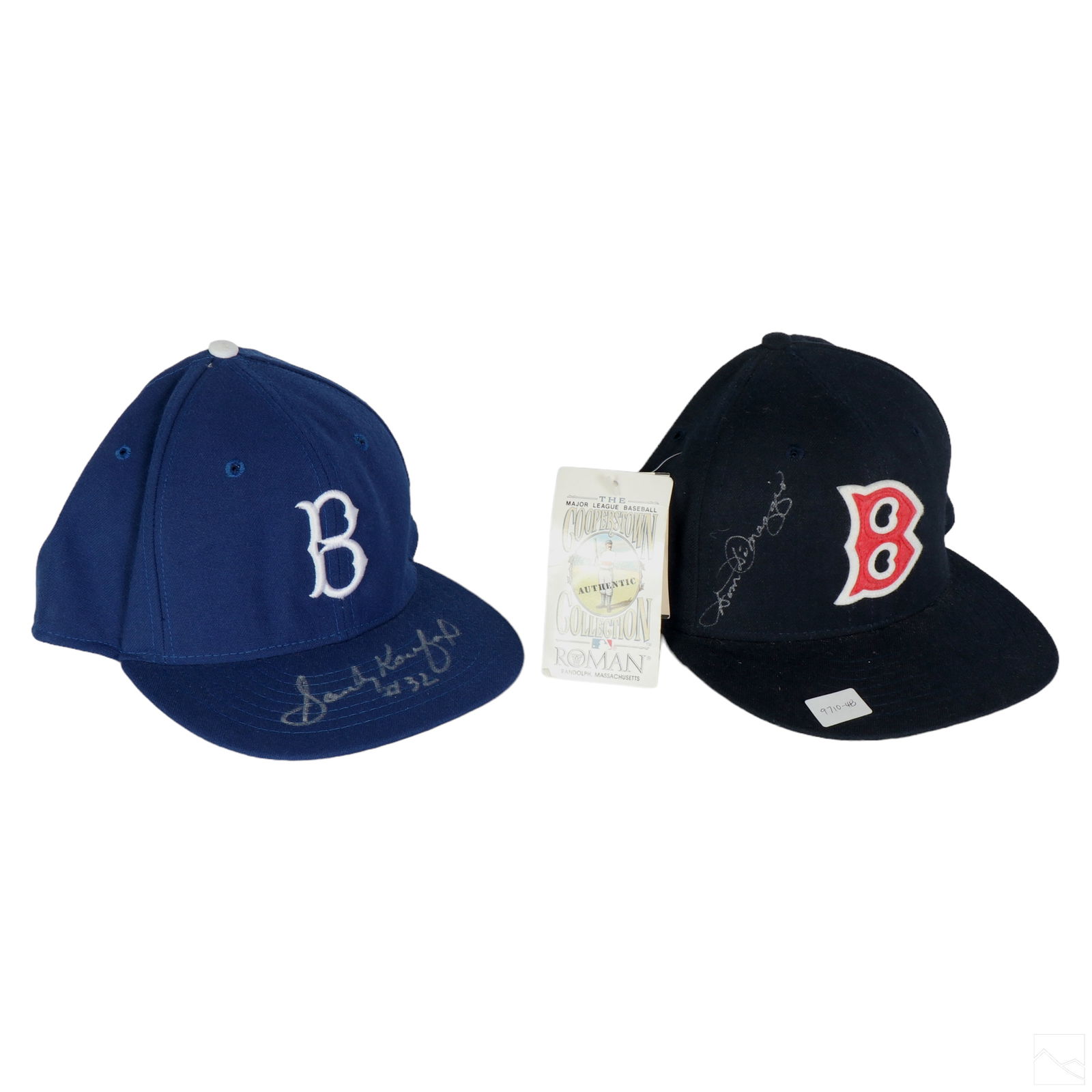 Sandy Koufax & Dom DiMaggio SIGNED MLB Caps & COAs (1 of 9)