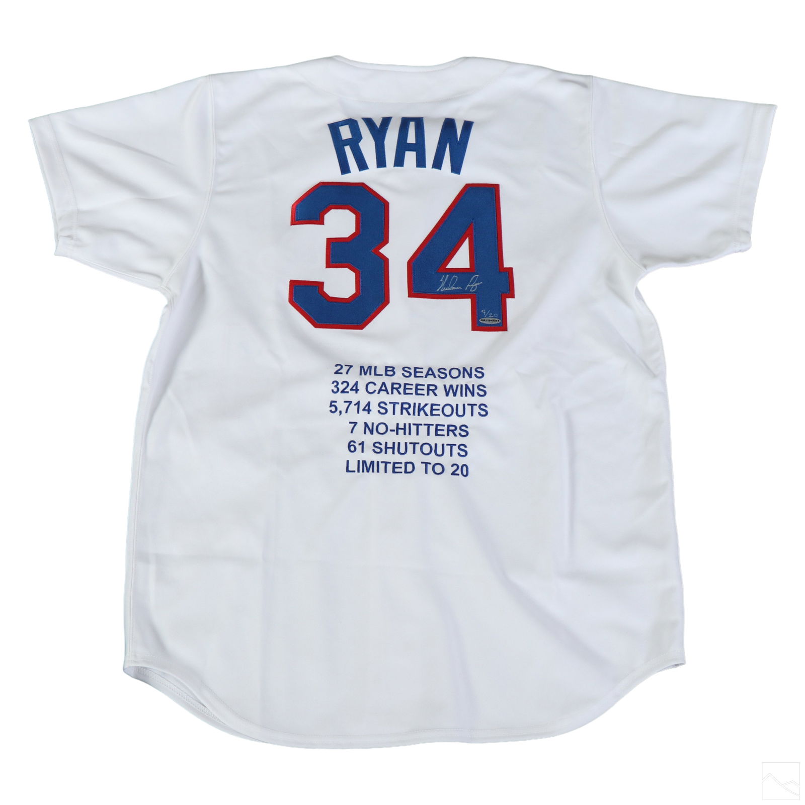 Nolan Ryan SIGNED Baseball Jersey Upper Deck COA (1 of 7)