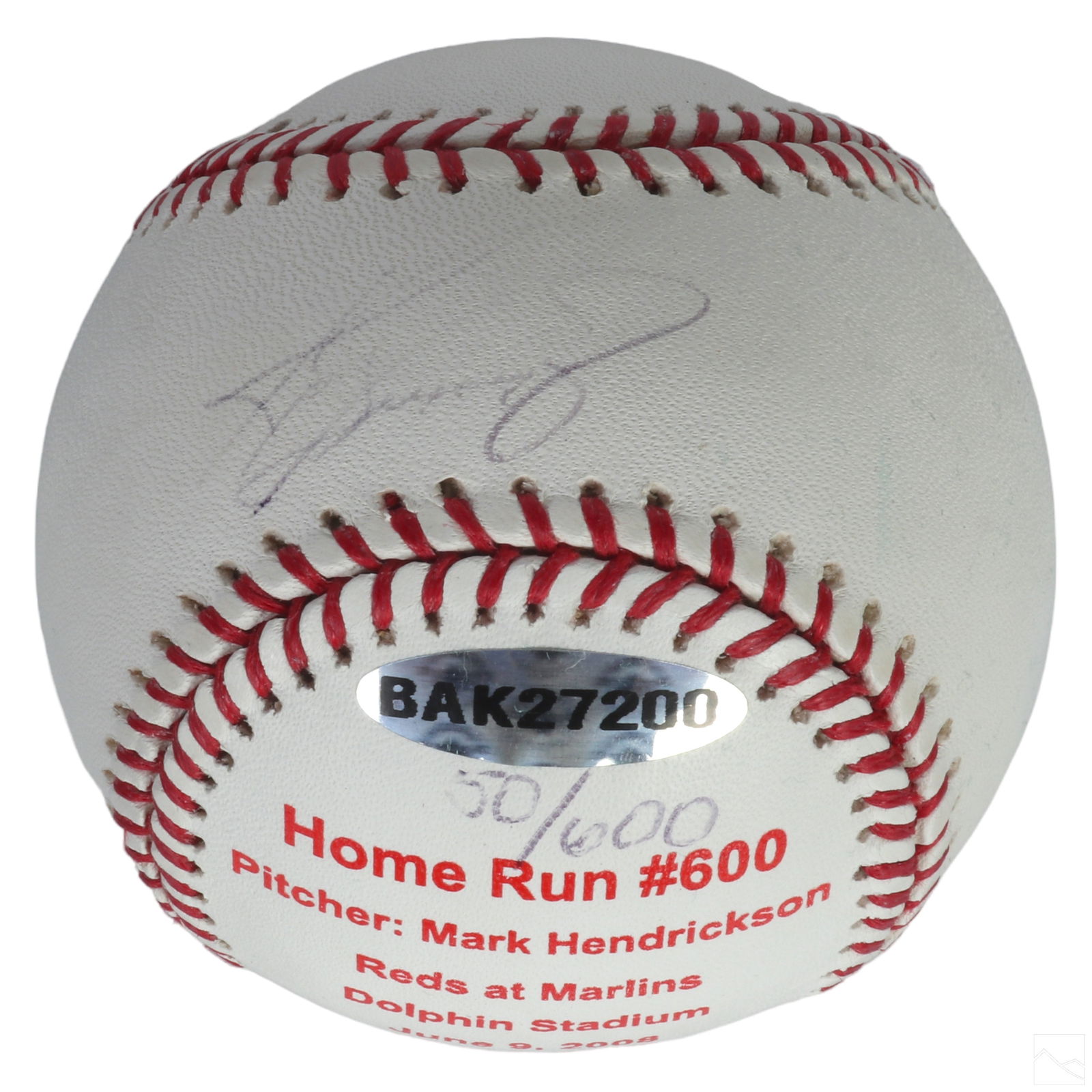 Ken Griffey Jr. SIGNED LE 600th Home Run Baseball (1 of 8)