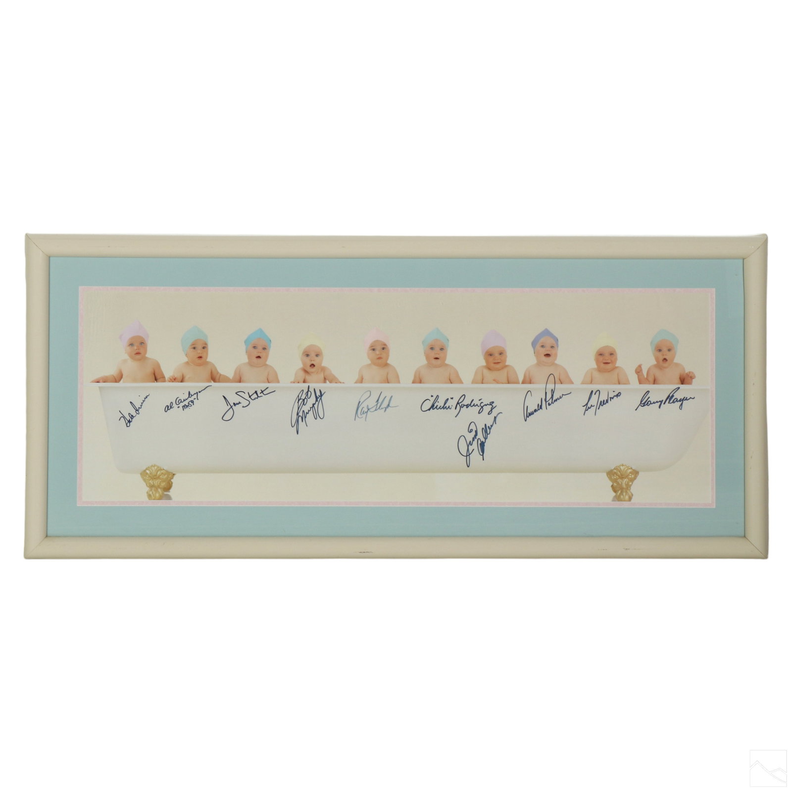 Baby Group Photograph & 10 Golf Legends Signatures (1 of 5)