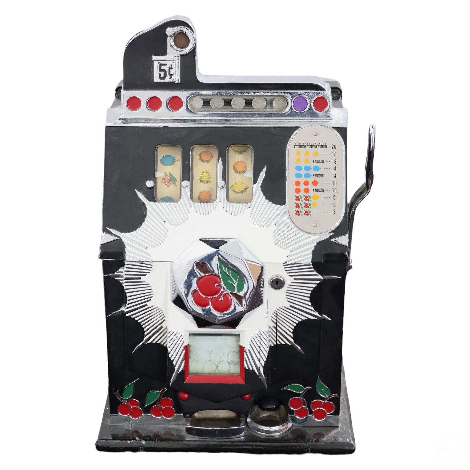 Mills Novelty Bursting Cherry Nickel Slot Machine (1 of 8)