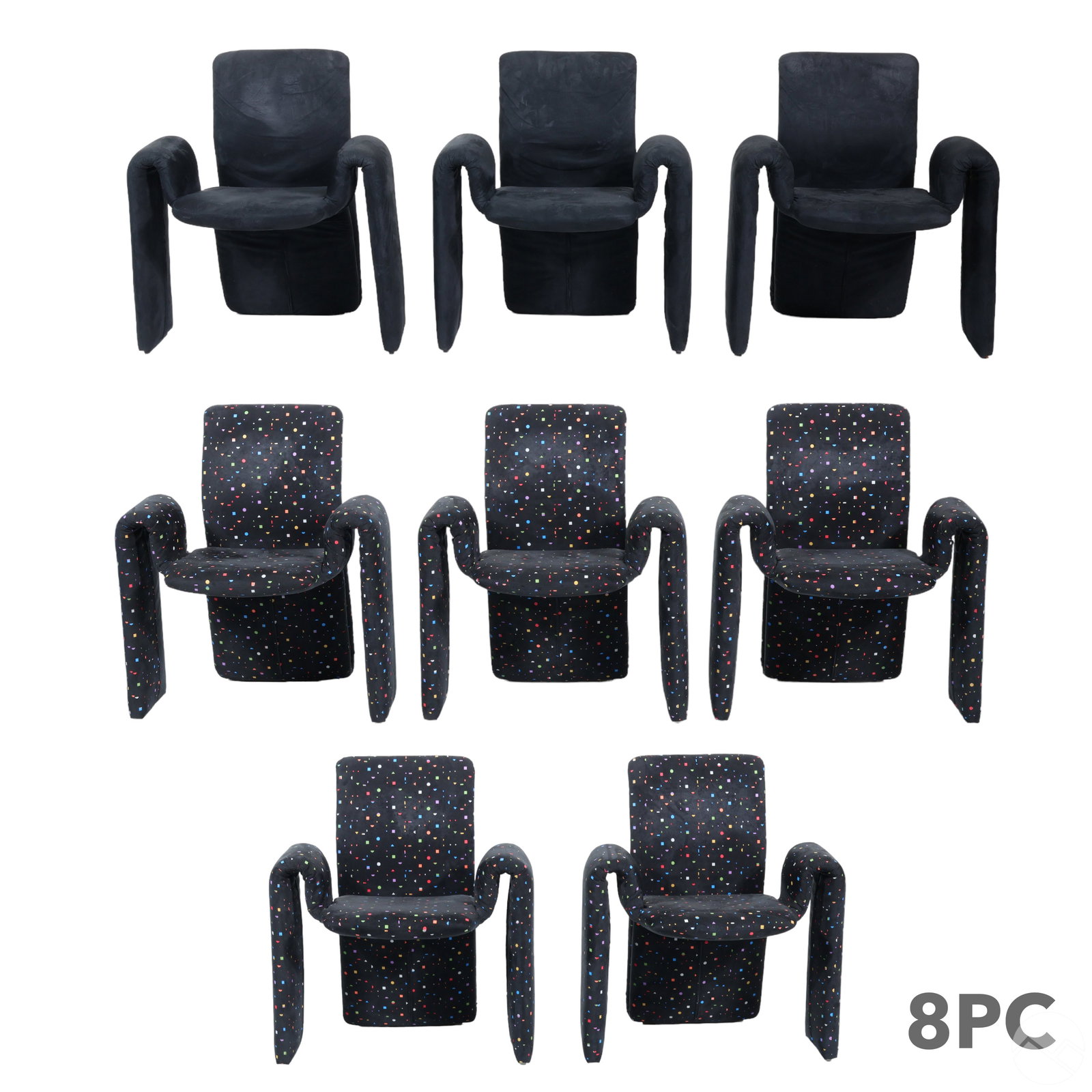Steve Leonard Style Postmodern 8pc Set of Chairs (1 of 11)