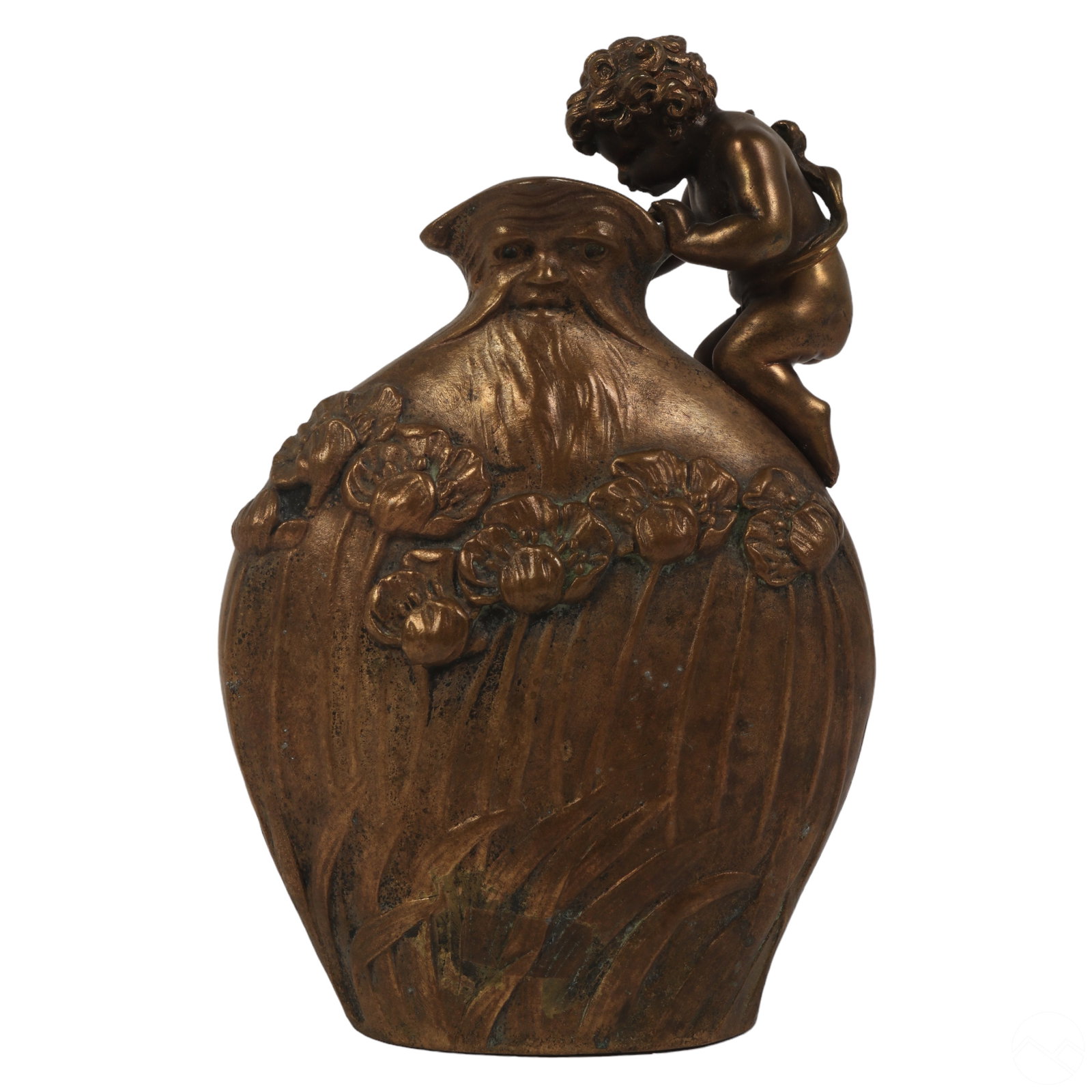 Georges C Coudray 1883-1932 Bronze Putti Sculpture (1 of 7)