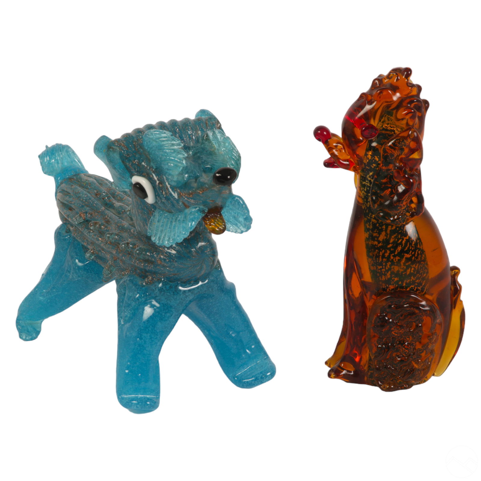 Murano Italian Art Glass Terrier & Poodle Dog LOT (1 of 8)