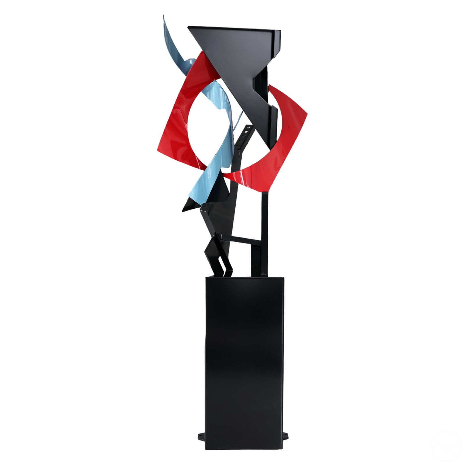 Postmodern Abstract Mixed Metal Enameled Sculpture (1 of 8)
