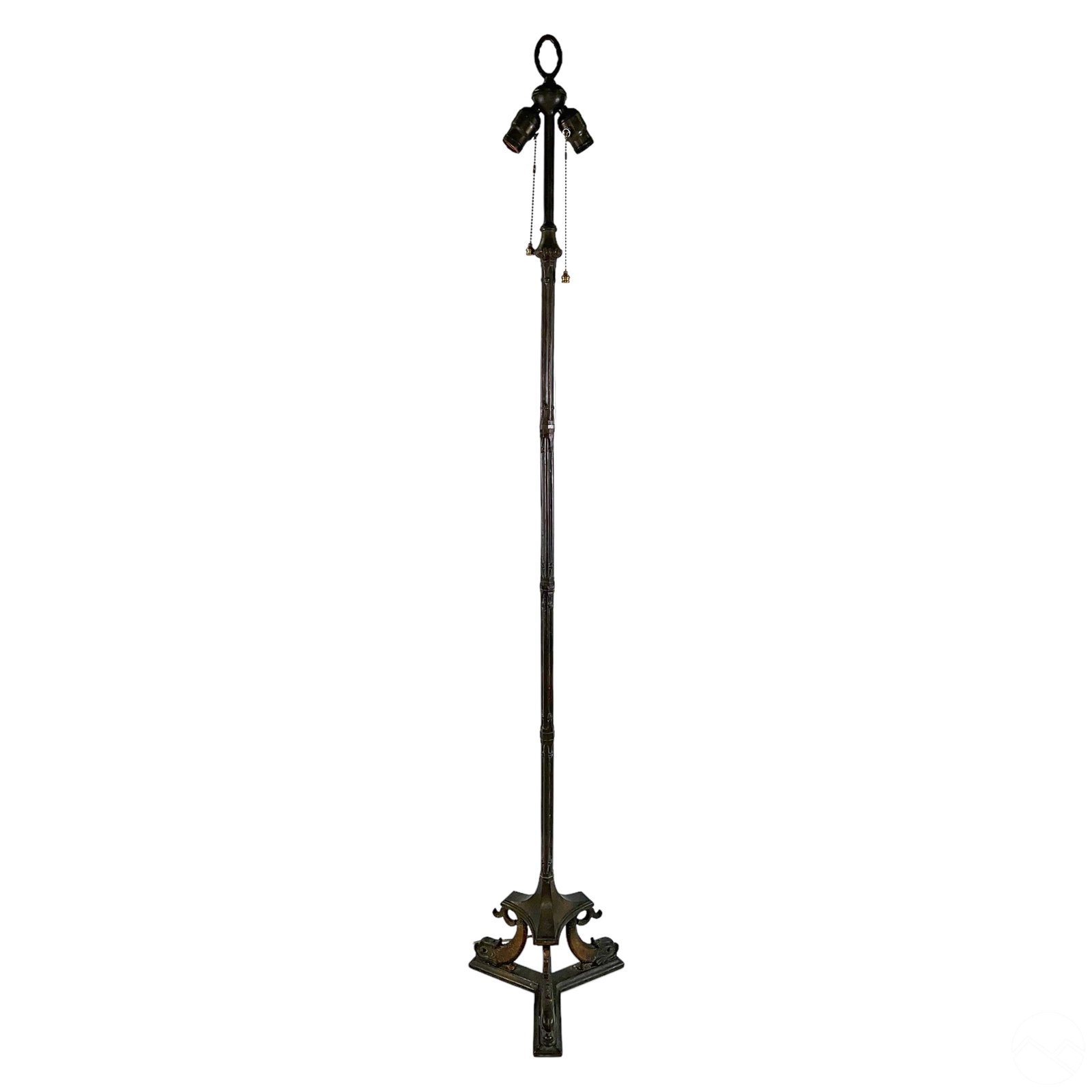 Samuel Yellin Antique Art Nouveau Iron Floor Lamp (1 of 6)