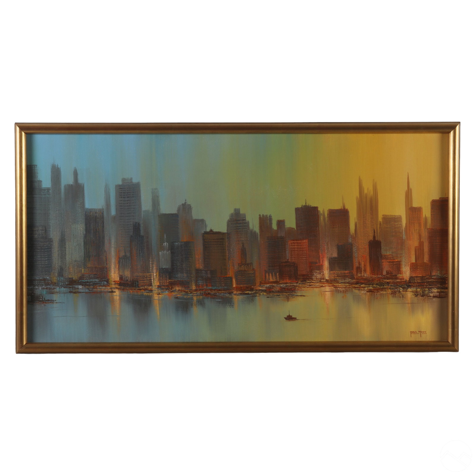 Paul Moon 1927-2016 San Francisco Bay Oil Painting (1 of 9)