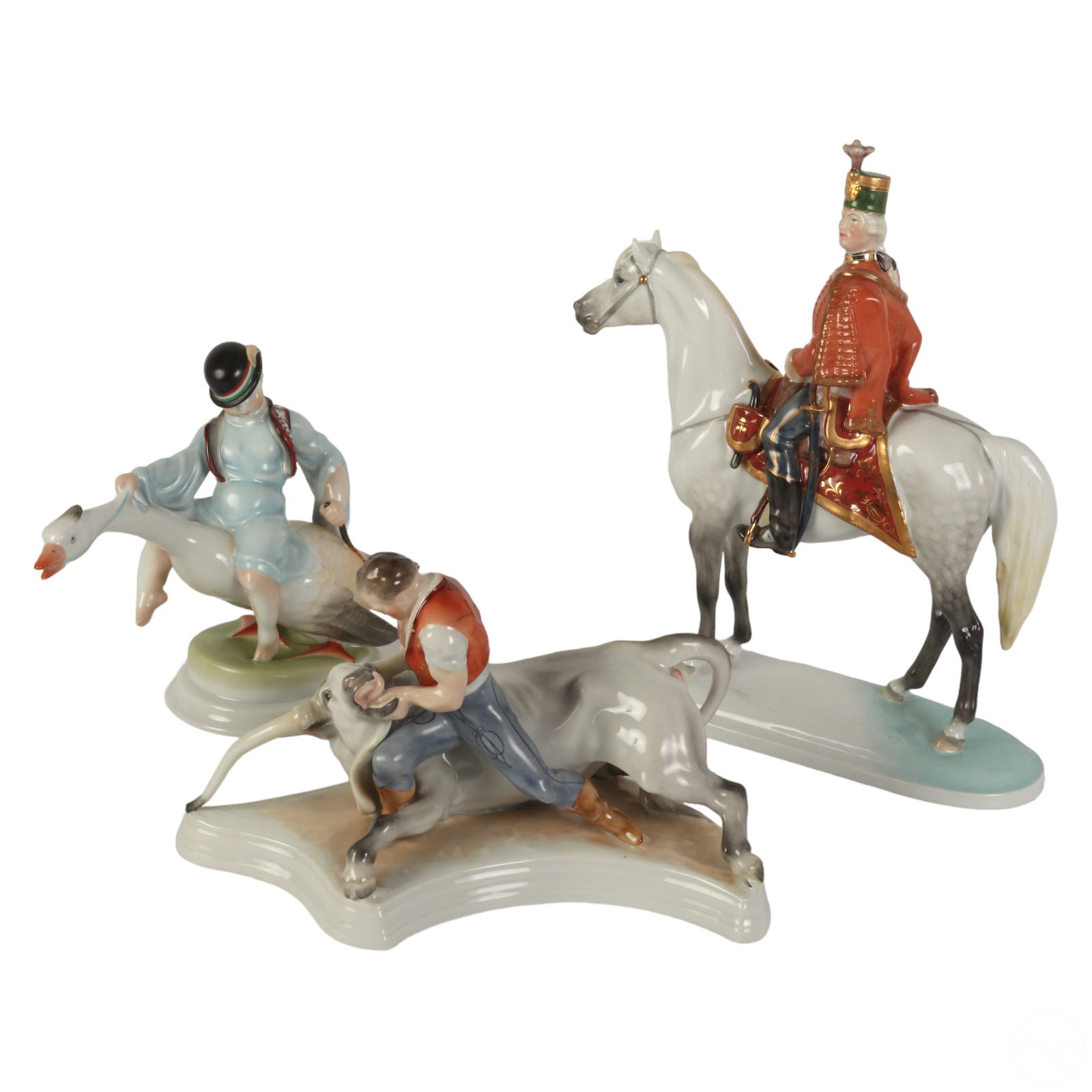 Herend Hungarian Porcelain Figurine 3pc ESTATE LOT (1 of 10)