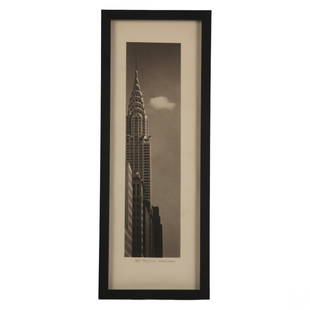 Jefferson Hayman b.1969 NY Chrysler Building Photo: Jefferson Hayman (American, Born 1969). A platinum gelatin photographic print on paper. Titled, "Chrysler Building and Cloud" (also called, "Chrysler Building with Cloud"), produced for 21st Editions