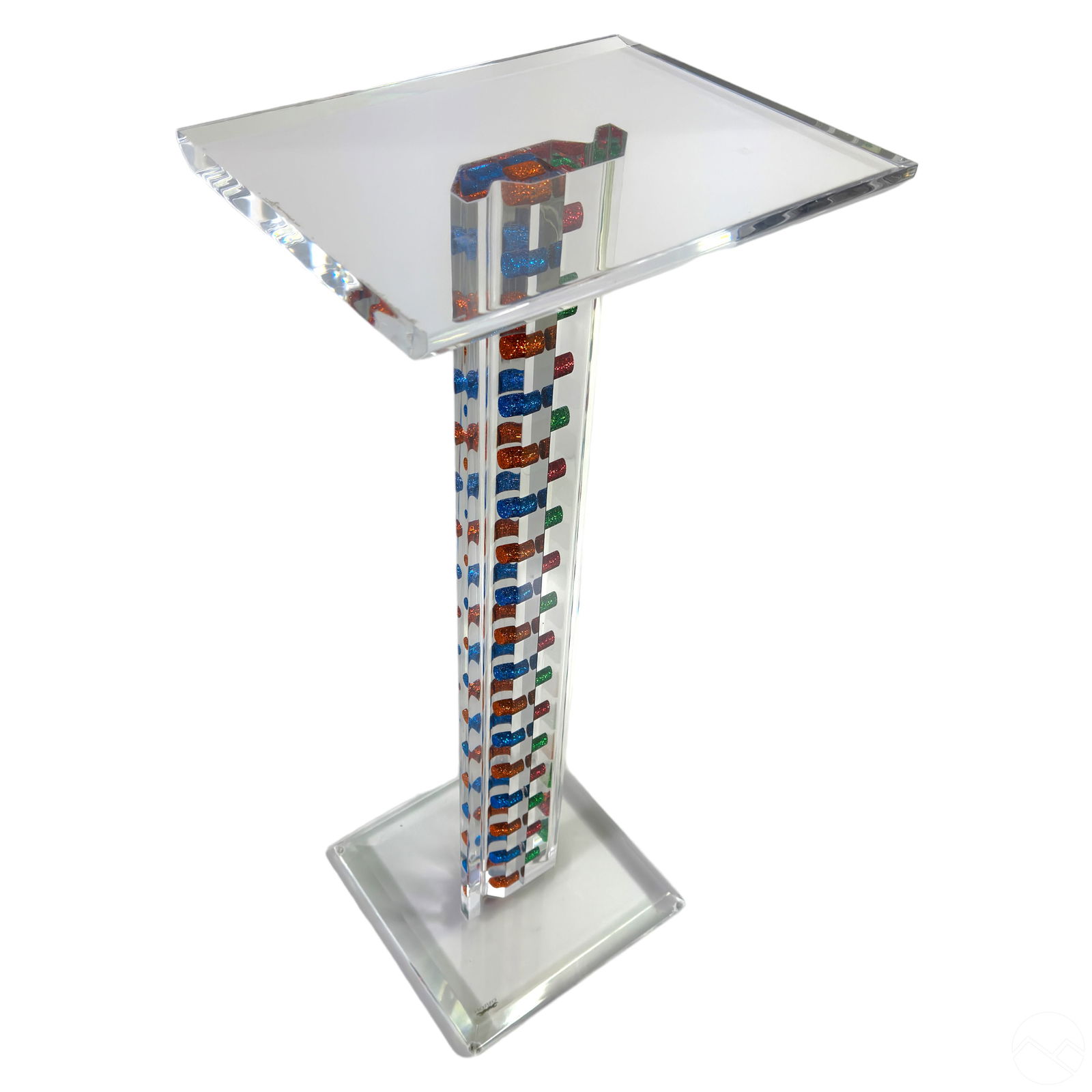 Haziza b.1969 Acrylic Art Confetti Pedestal Stand (1 of 5)