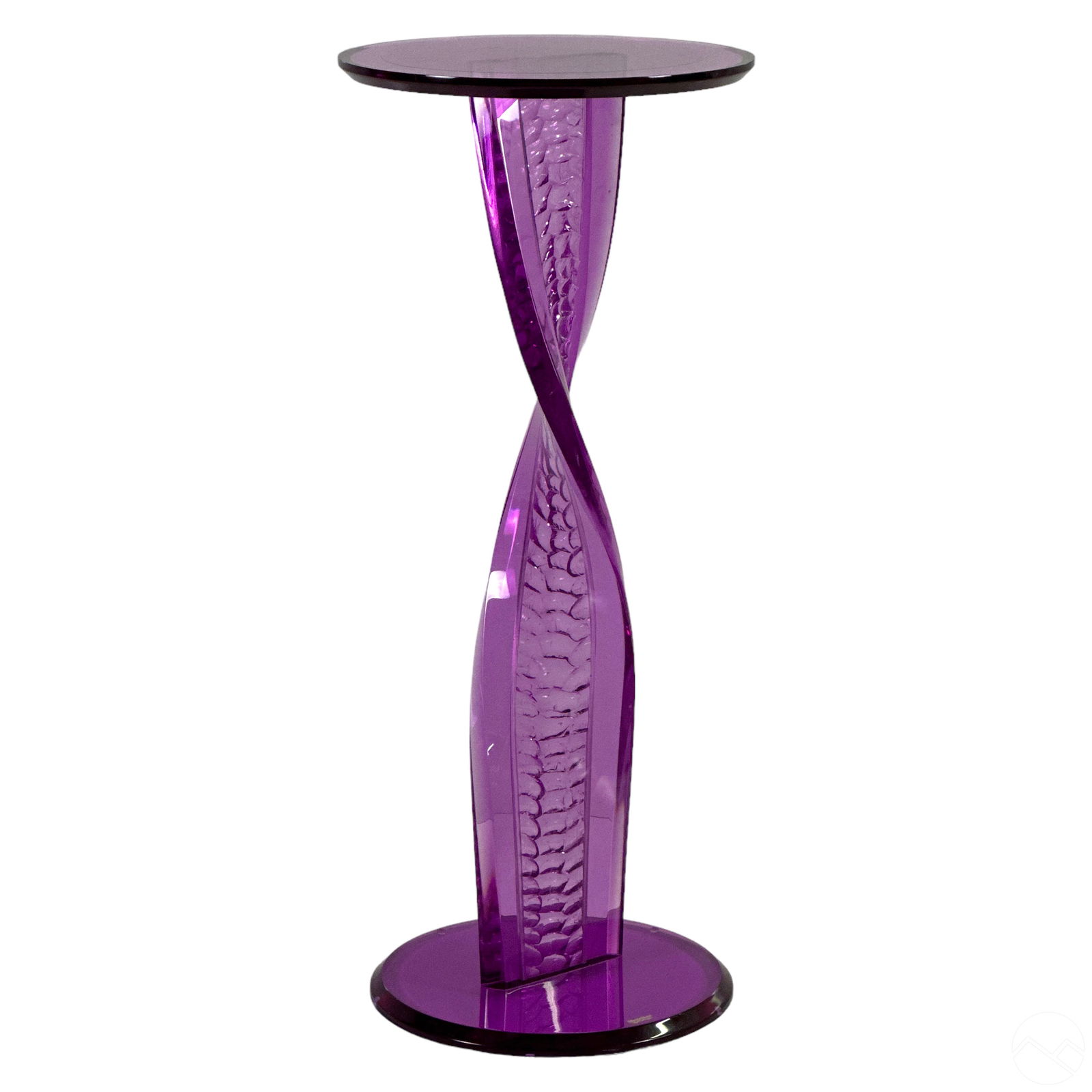 Haziza b.1969 Acrylic Helix Spiral Pedestal Stand (1 of 5)