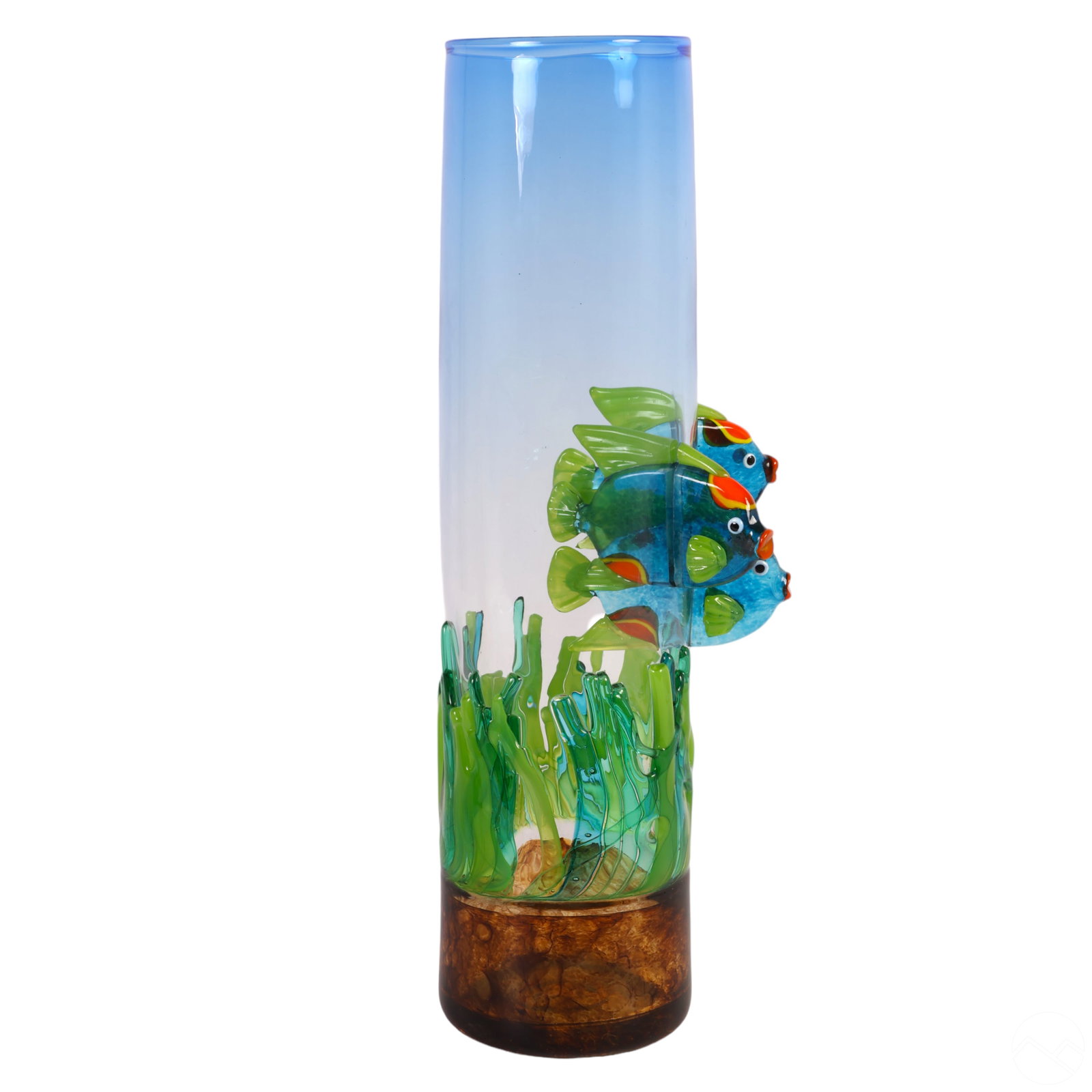 David Leppla b.1950 Sculpted Art Glass Fish Vase (1 of 9)