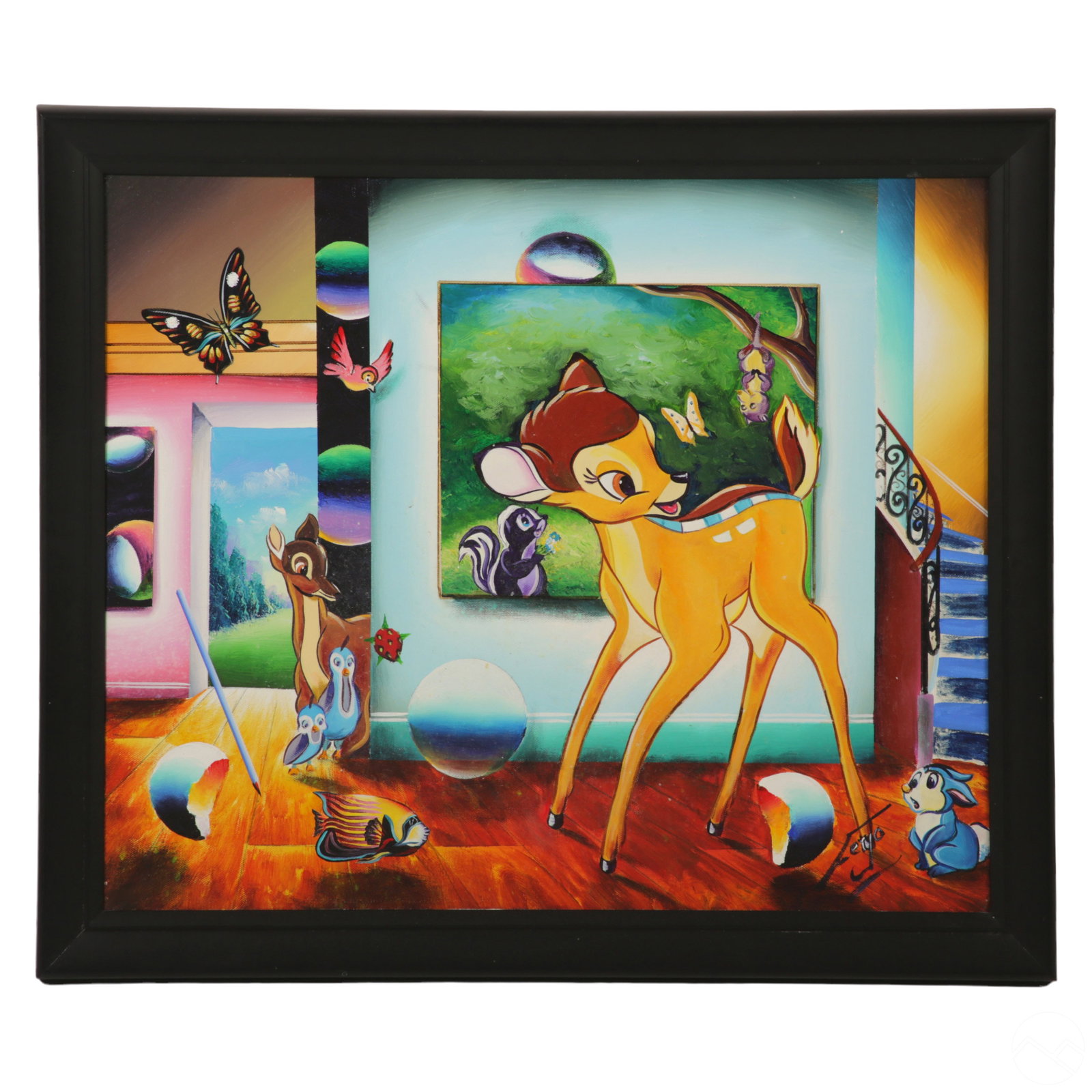 Ferjo b.1946 Forest Dreams Disney's Bambi Painting (1 of 5)