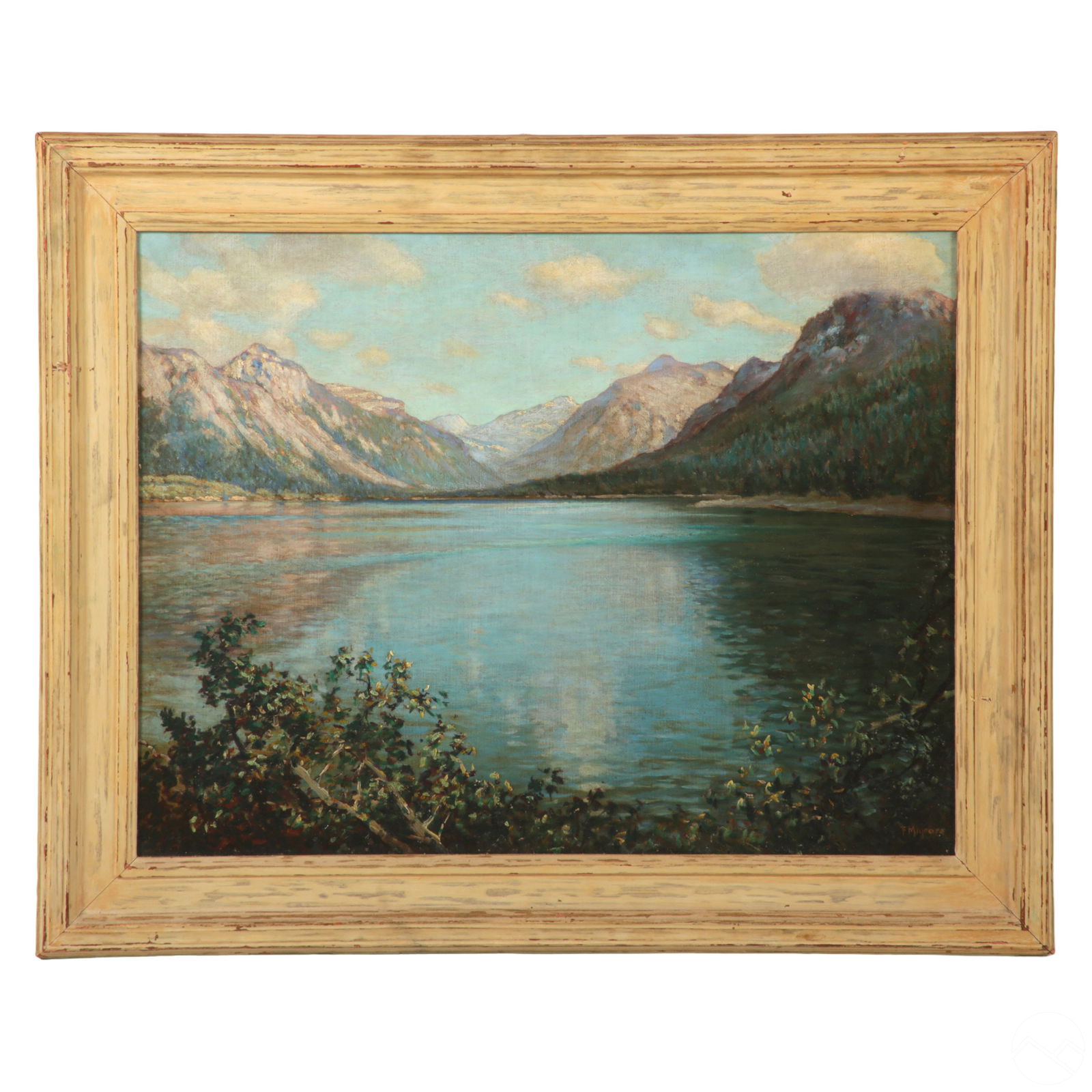 Frank Moore 1877-1967 Lake Glacier Park Painting (1 of 4)