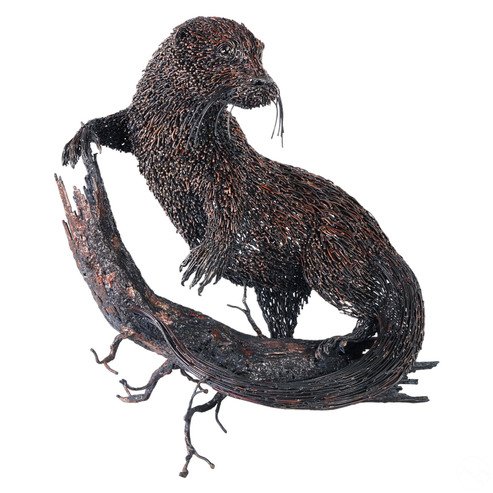 Robert A. Hyde b.1946 Mixed Metals Otter Sculpture (1 of 8)