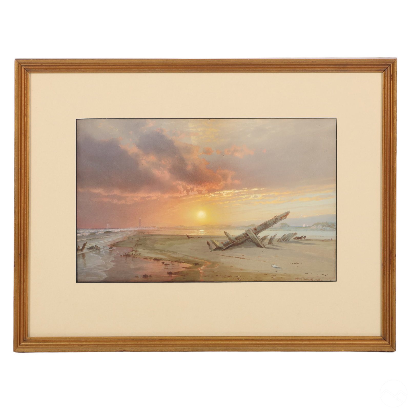 William T. Richards Beach Seascape Painting c.1873 (1 of 5)