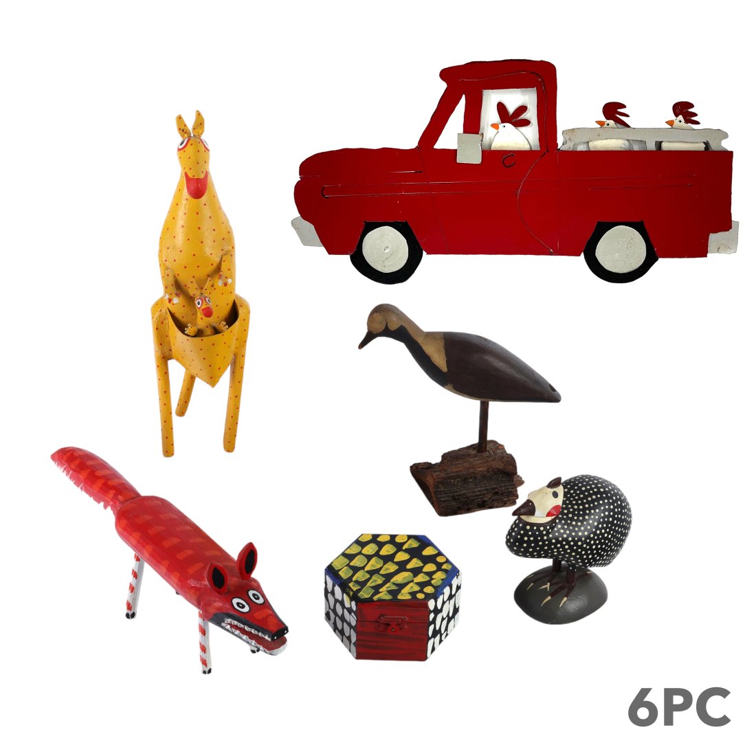 Outsider Folk Art Metal & Wood Sculptures 6pc. LOT (1 of 11)