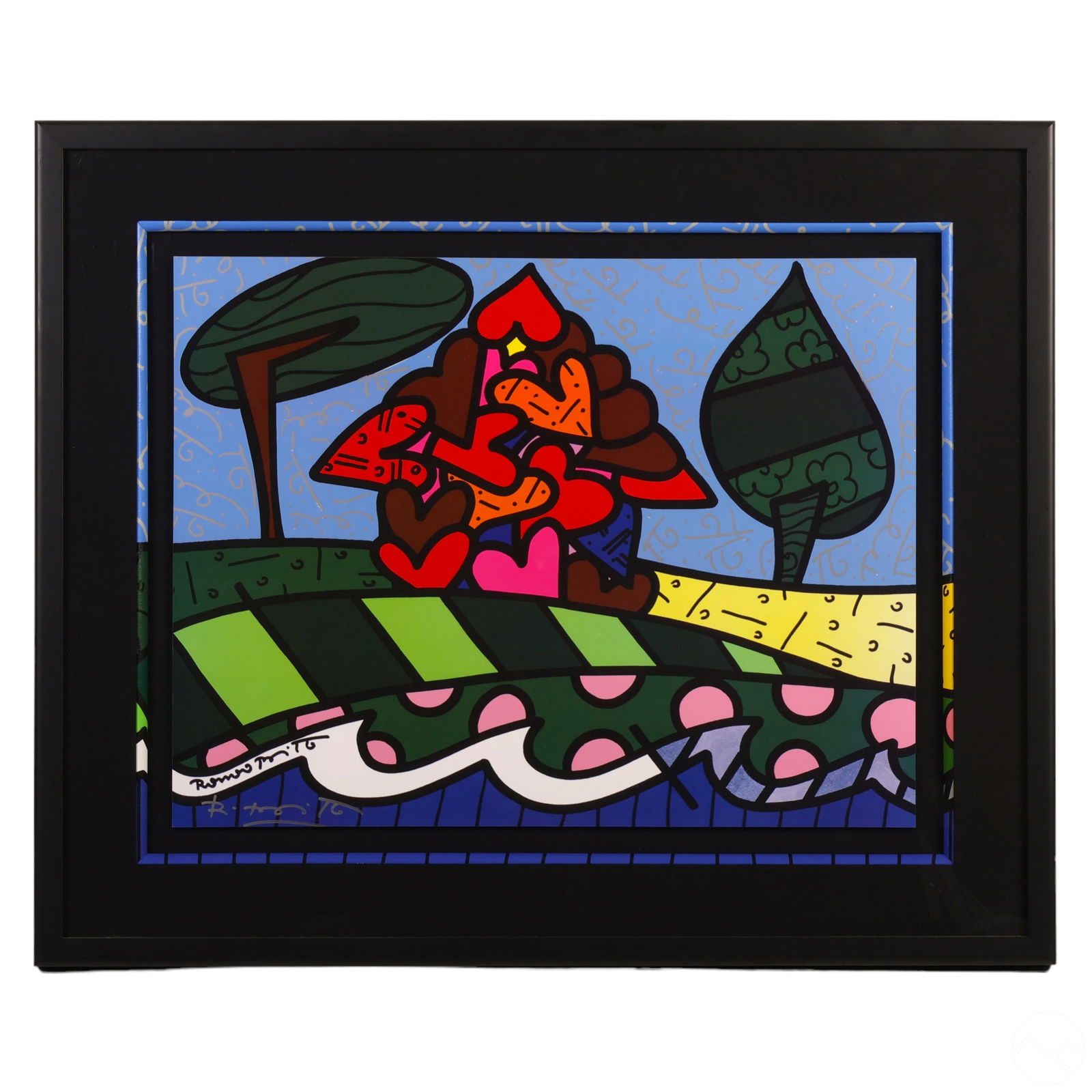 Romero Britto b1963 House of Love Art Litho SIGNED (1 of 5)