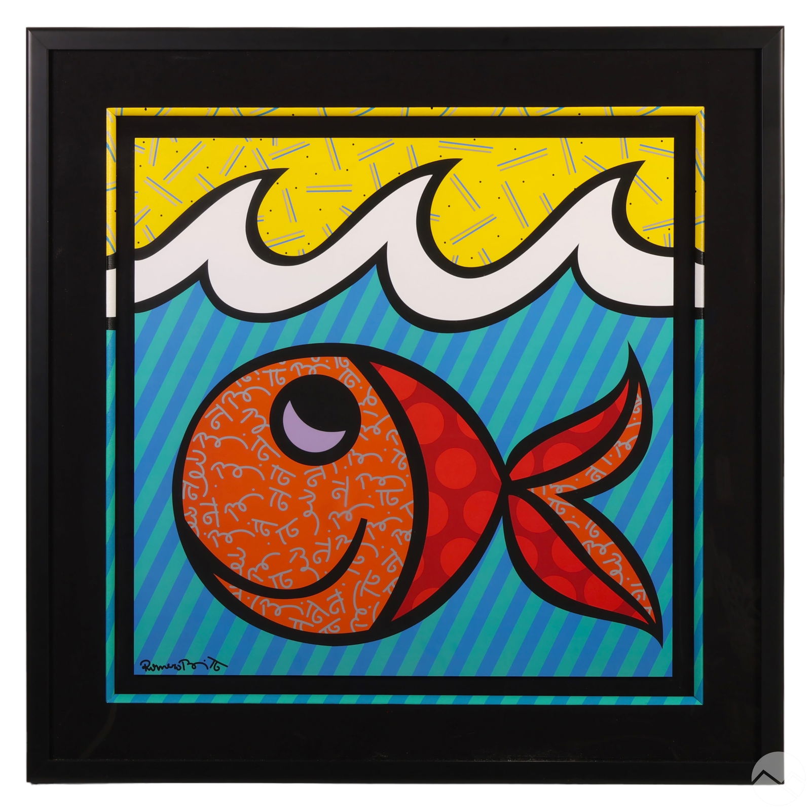 Romero Britto b1963 Boom Fish Cubist Pop Art Print (1 of 5)