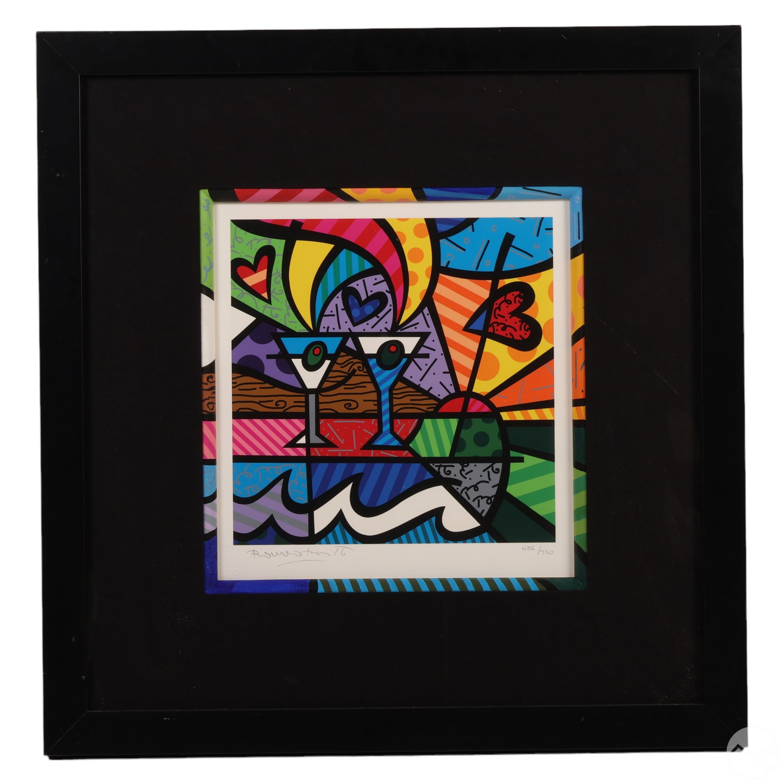 Romero Britto b1963 Happy Hour LE Art Print SIGNED (1 of 8)