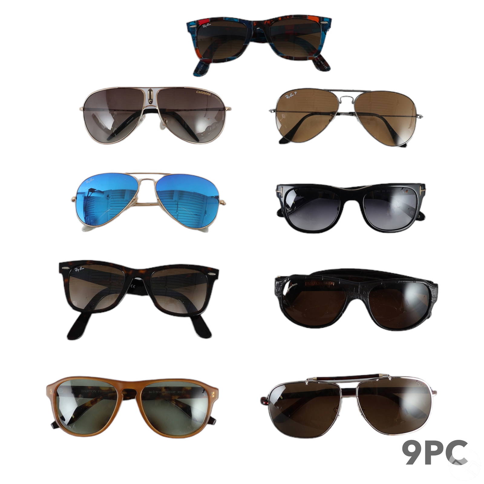 Designer Luxury Mens Sunglasses & Cases Estate Lot Auction